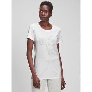 Gap Womens Favorite Graphic T-Shirt NYC Medallion White, Size S, NWT
